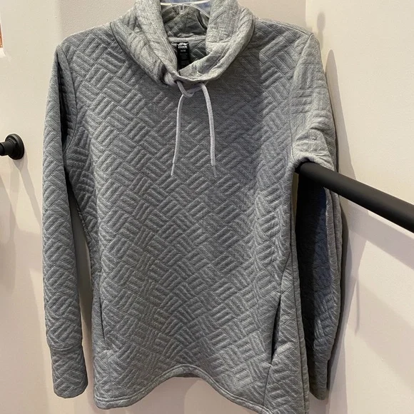 Reebok Cowl Neck Quilted Sweatshirt M - Picture 4 of 11